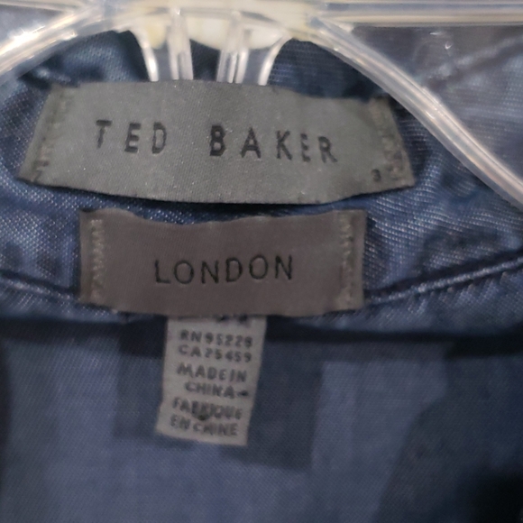 Ted Baker Sz 3/M/US(8-10) light denim dress - Picture 3 of 8